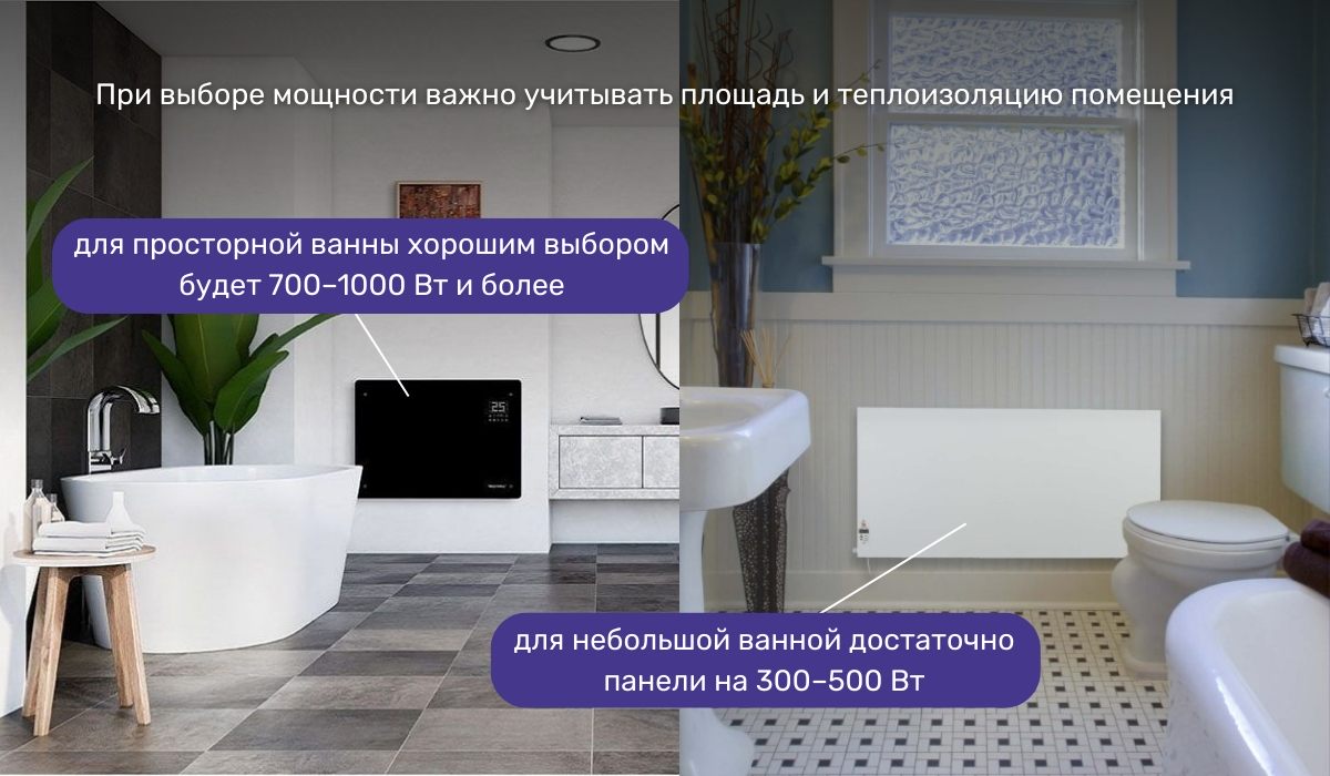 Керамические панельные обогреватели для ванной комнаты: что нужно учесть