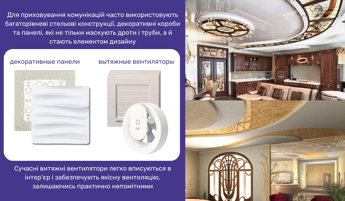 Стеля в стилі арт-нуво: прихована вентиляція як частина дизайну
