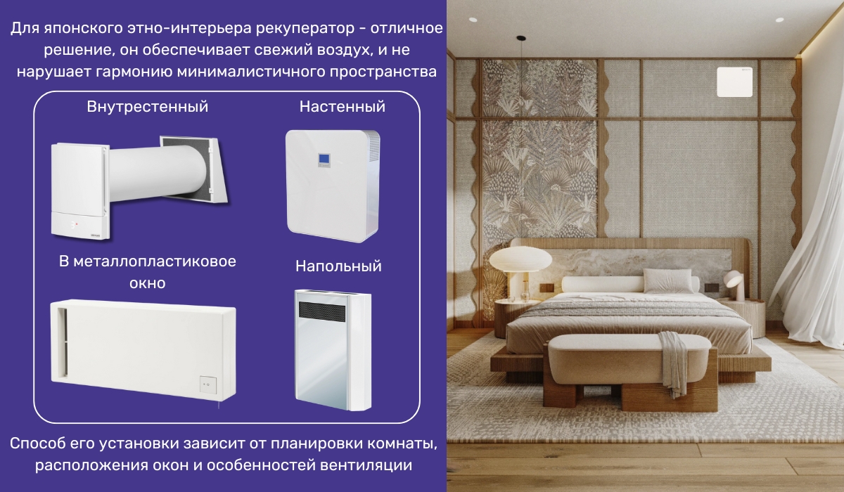 Японский этностиль в интерьере: рекуператор как идеальное решение