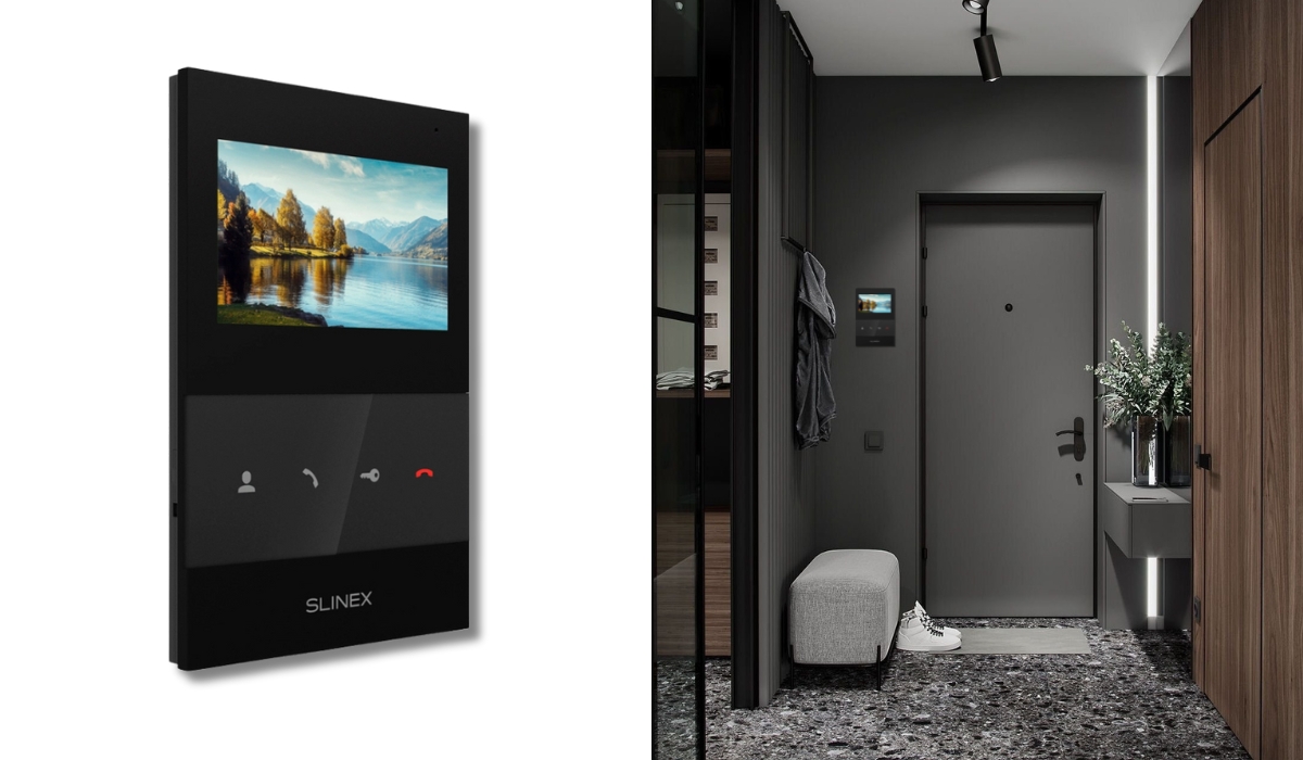 Slinex SQ-04 Black - минималистичный и удобный домофон в топе