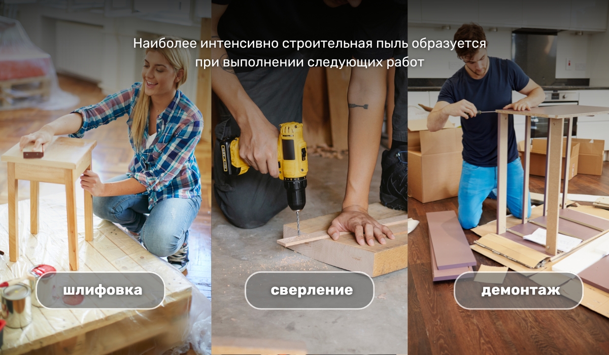 Источники появления строительной пыли
