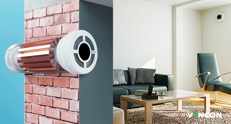 Побутовий рекуператор в інтер'єрі 