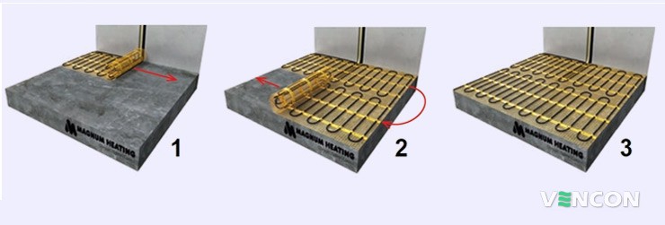 Пример укладки Magnum Heating Mat 202005