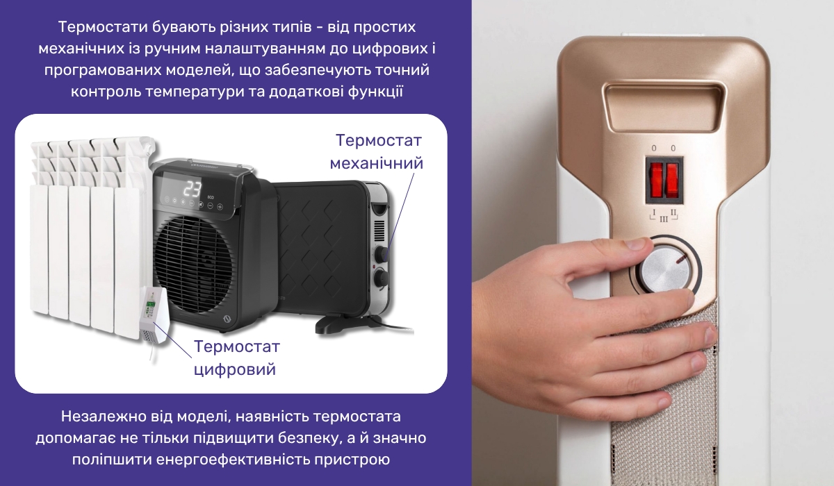Який обігрівач безпечно залишити на ніч: термостат як гарант безпеки