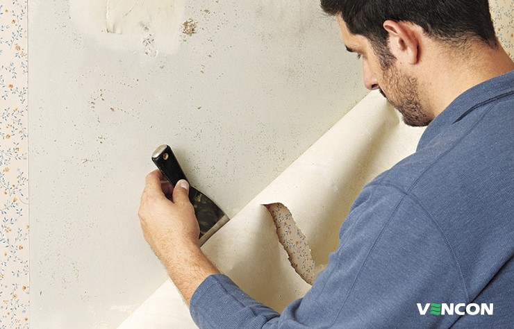 При сухом методе очищения стен важно защитить себя