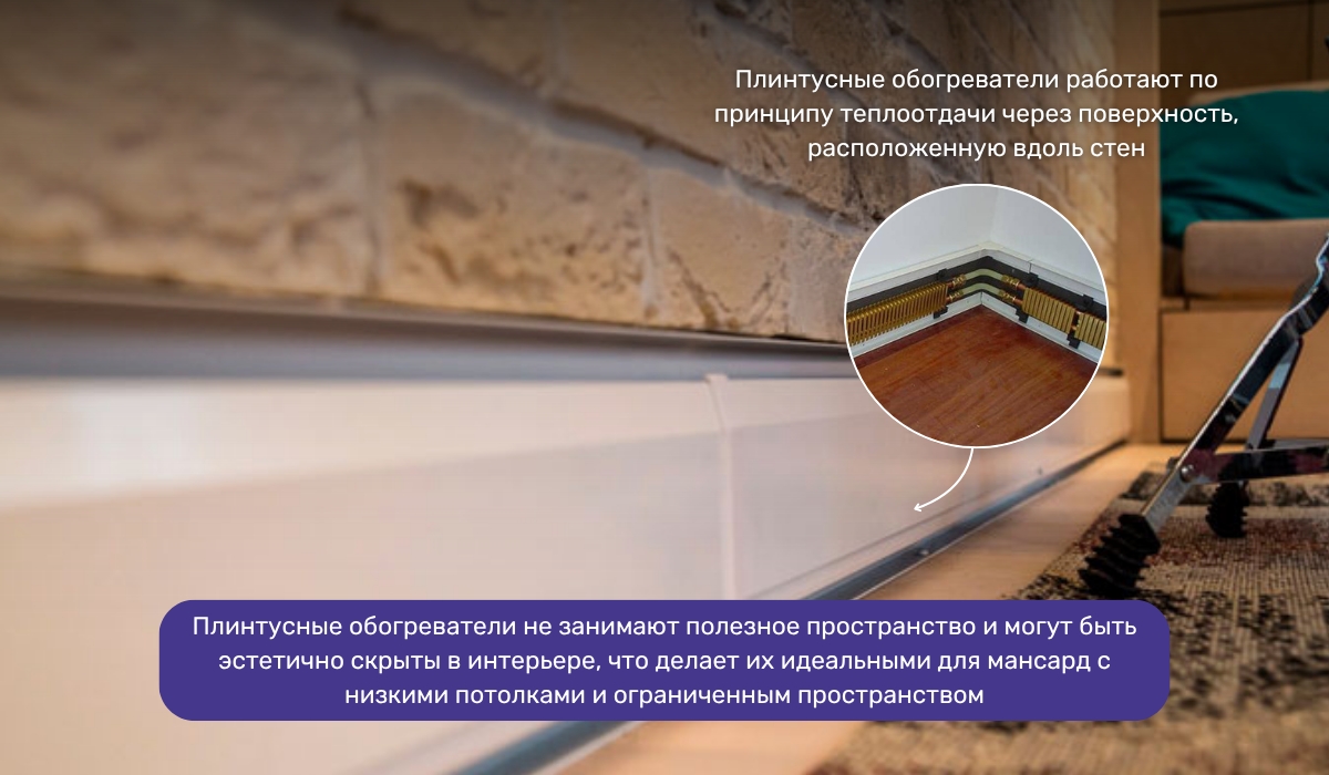 Теплые плинтусы для мансардного отопления: отличное и практичное решение для эффективного обогрева
