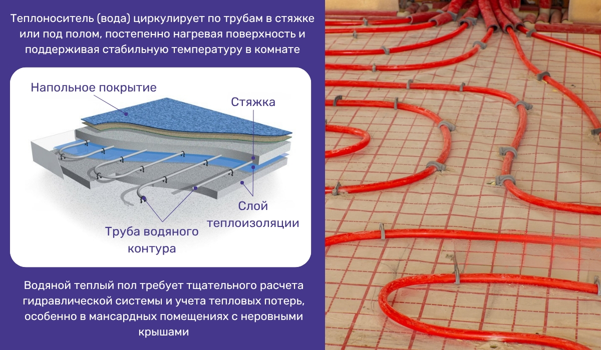 Водяной теплый пол на мансардном этаже: эффективное решение для обогрева пространства