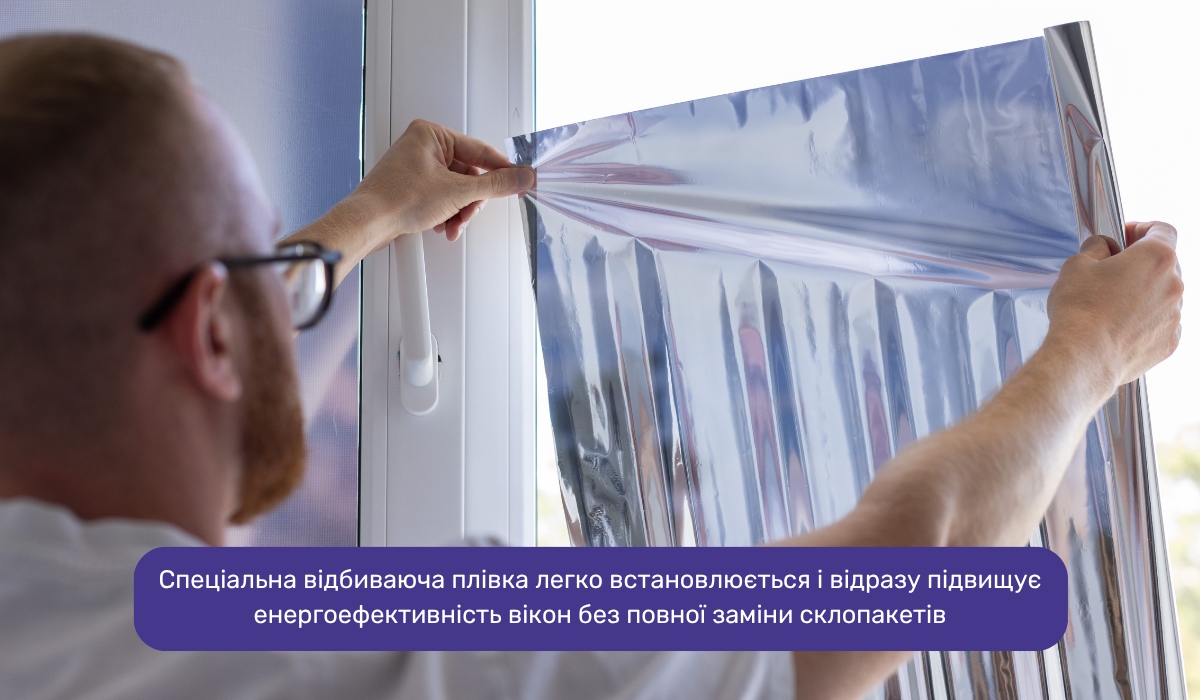 Енергоефективність без переплат: відбивна плівка для вікон
