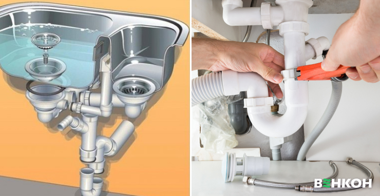 Як правильно встановити сифон під раковину
