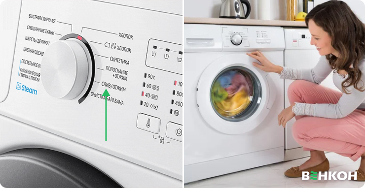 Як застосувати функцію аварійного зливу води в пральній машинці