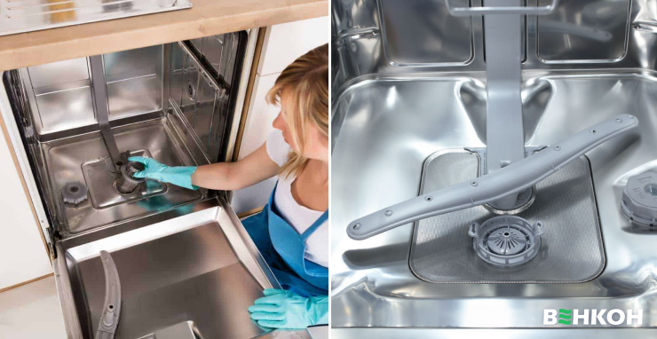 Как почистить систему слива посудомоечной машины