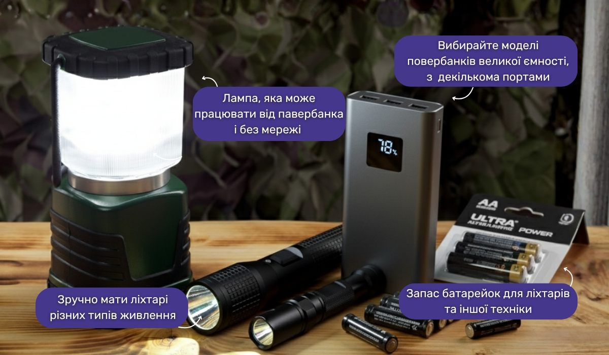 Як підготуватися до блекауту: базовий набір техніки, без якого не обійтися