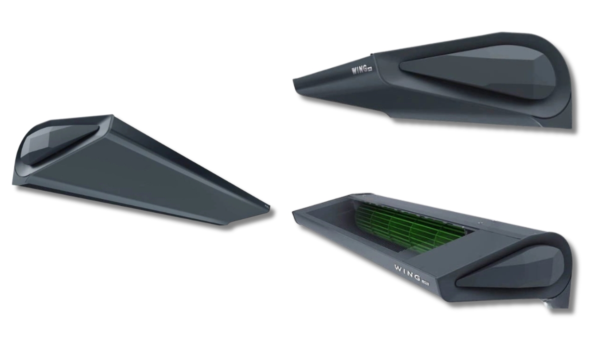 VTS Wing II E100 AC Графит (1-4-2801-0302) - нестандартная и эффективная воздушная тепловая завеса в рейтинге 