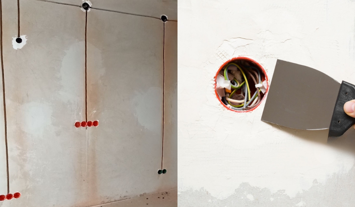 Розводка проводки в квартирі: штроблення стін і шпаклівка після монтажу