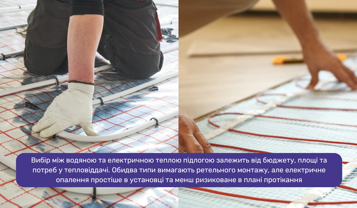 Водяна або електрична тепла підлога: що важливо знати перед установкою