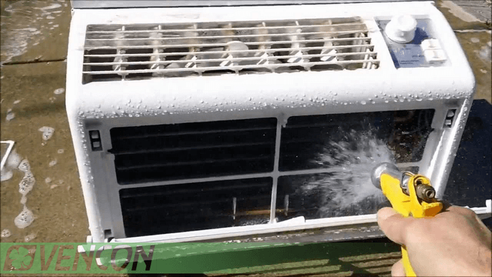 как самому почистить внешний блок кондиционера