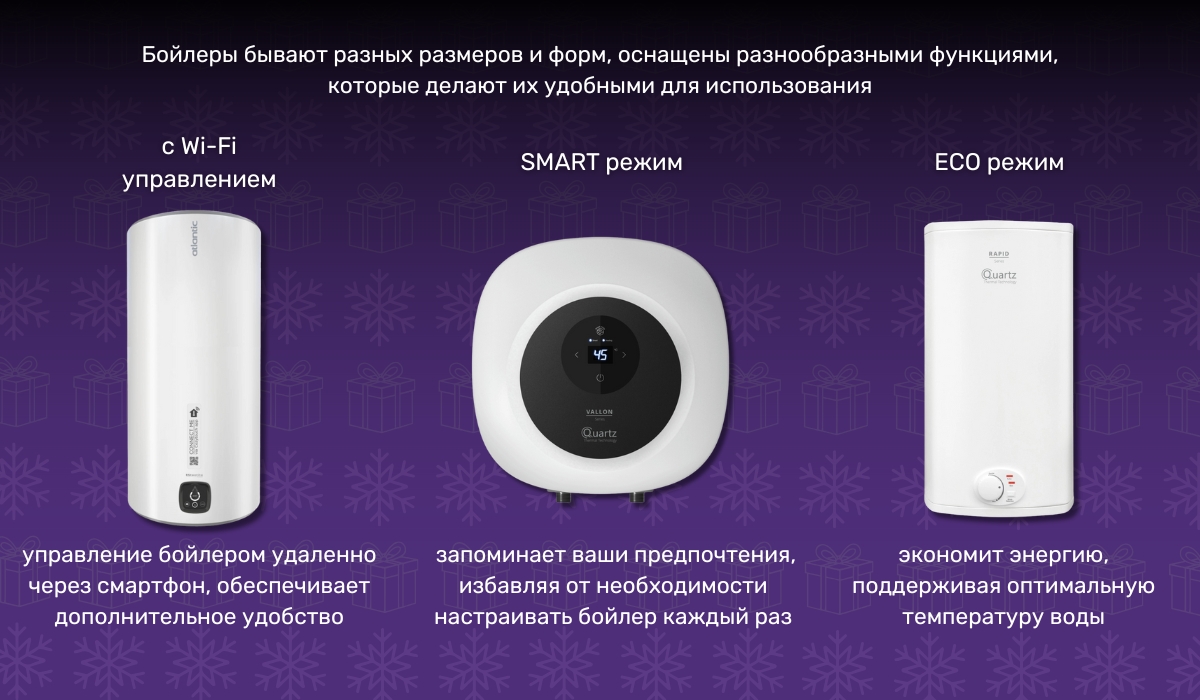 Бытовая техника на Новый Год: бойлер с дополнительными функциями как отличный выбор