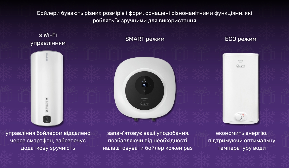 Побутова техніка на Новий Рік: бойлер з додатковими функціями як відмінний вибір