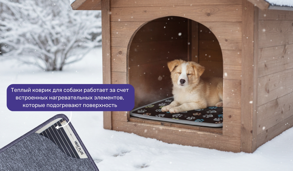 Как обеспечить тепло в собачьей будке: теплый коврик как идеальный вариант