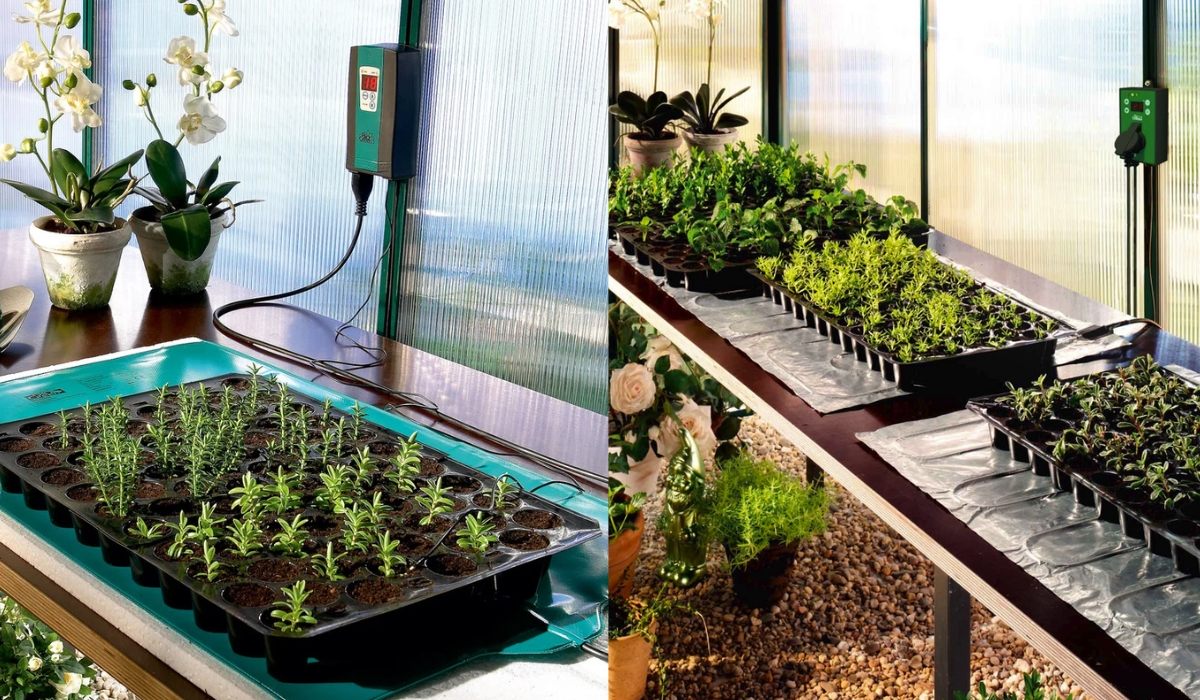 Тепла підлога для розсади: установка плівки на столах і стелажах