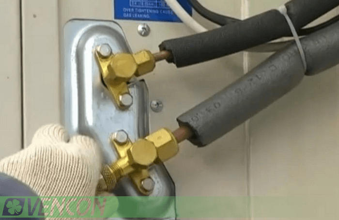 подключение магистрали кондиционера