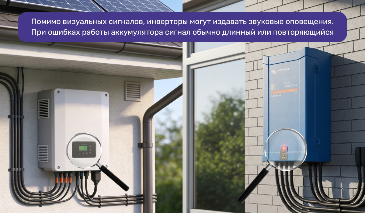 Признаки неисправности аккумулятора инвертора: визуальные и звуковые сигналы