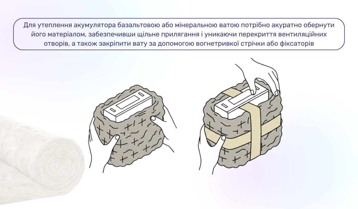 Чим утеплити акумулятор LiFePO4: мінеральна або базальтова вата — відмінні варіанти для теплоізоляції