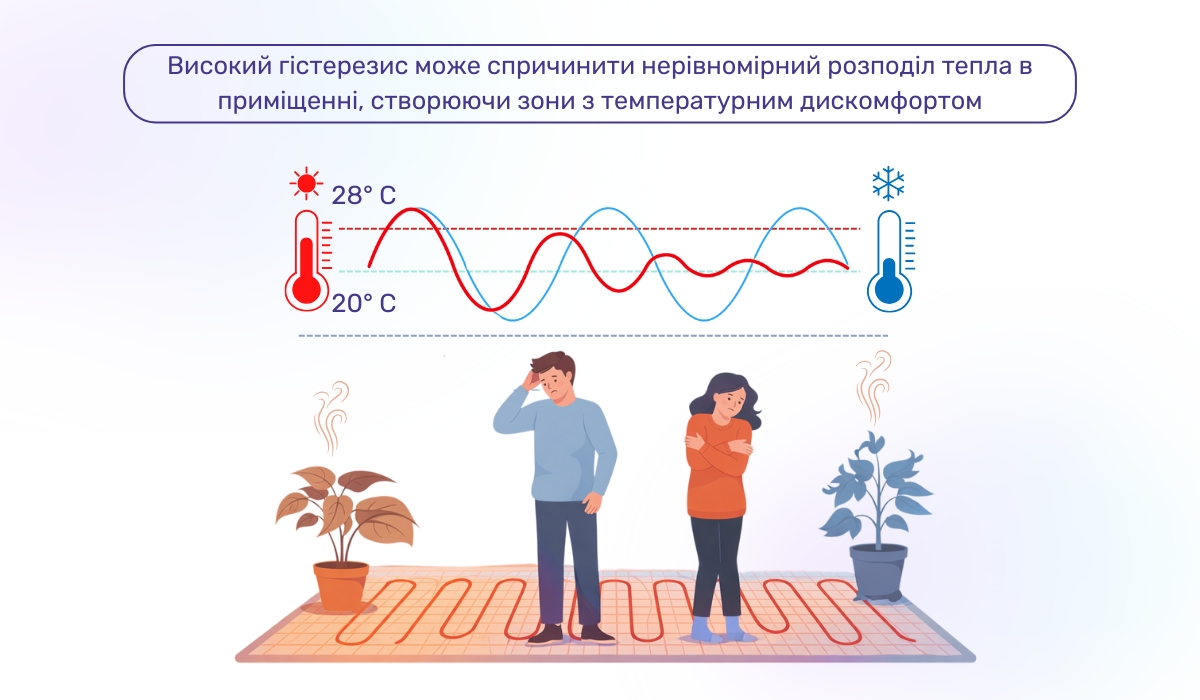 Як високий гістерезис теплої підлоги впливає на комфорт людини і клімат в приміщенні