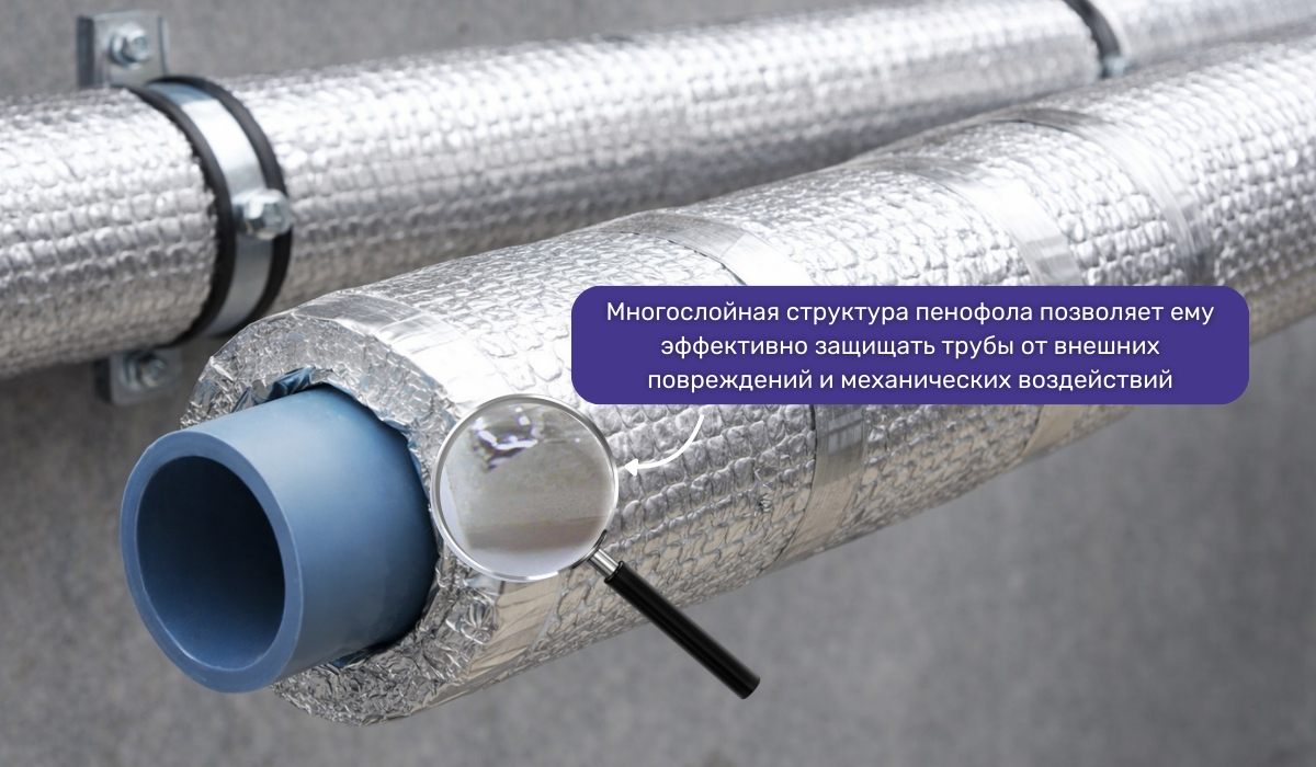 Использование пенофола в качестве теплоизоляции для труб водоснабжения