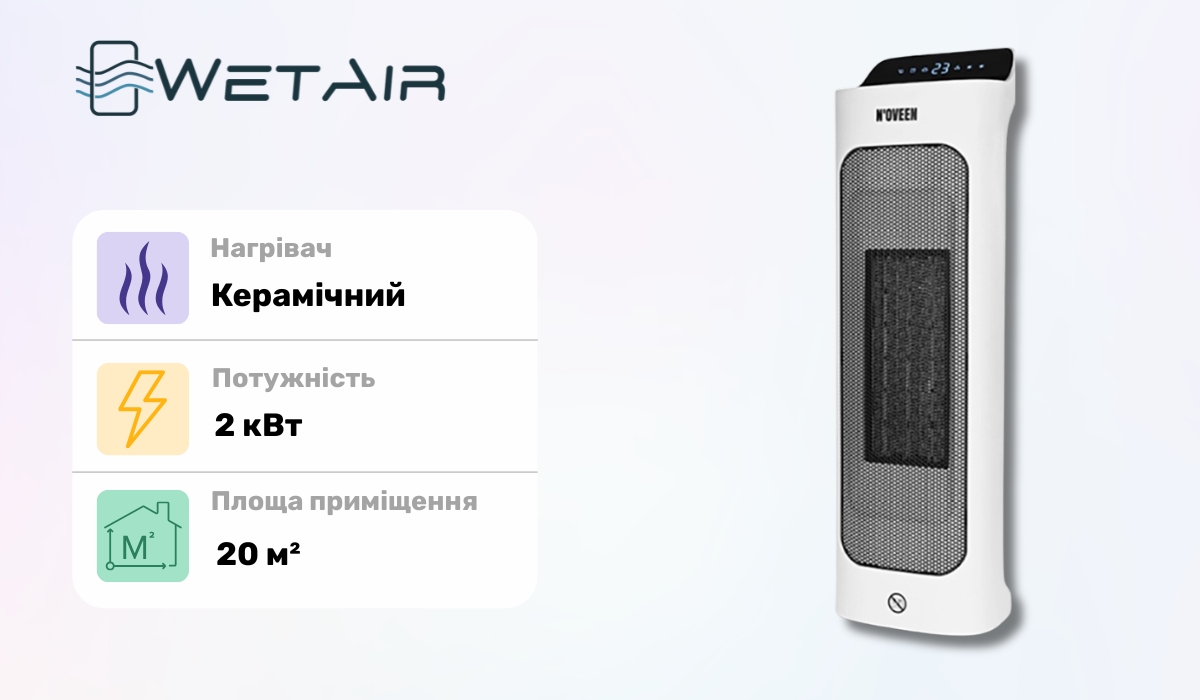 Noveen PTC2000 Smart - найкращий у рейтингу тепловентиляторів