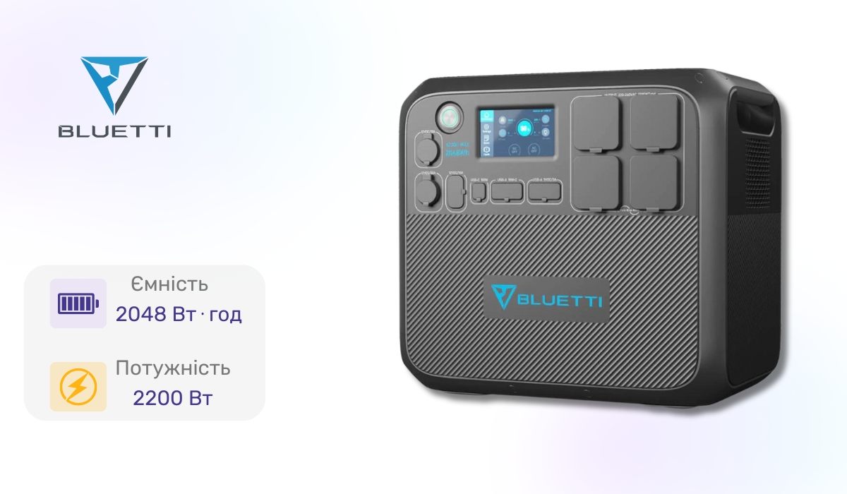 Bluetti AC200MAX - надійна портативна зарядна станція в рейтингу найкращих