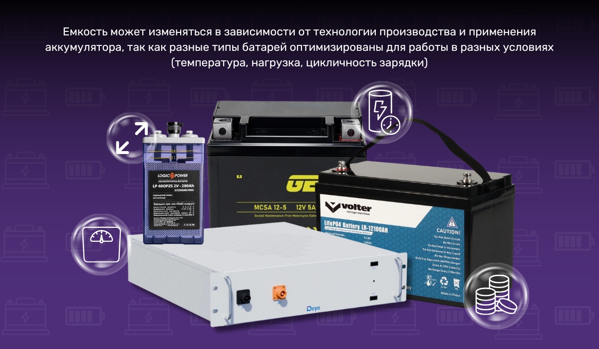 Что влияет на емкость аккумуляторной батареи?