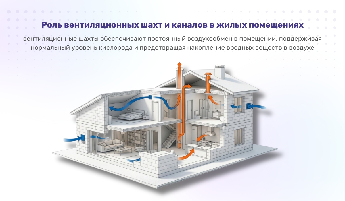 Роль вентиляционных шахт и каналов в квартире или доме
