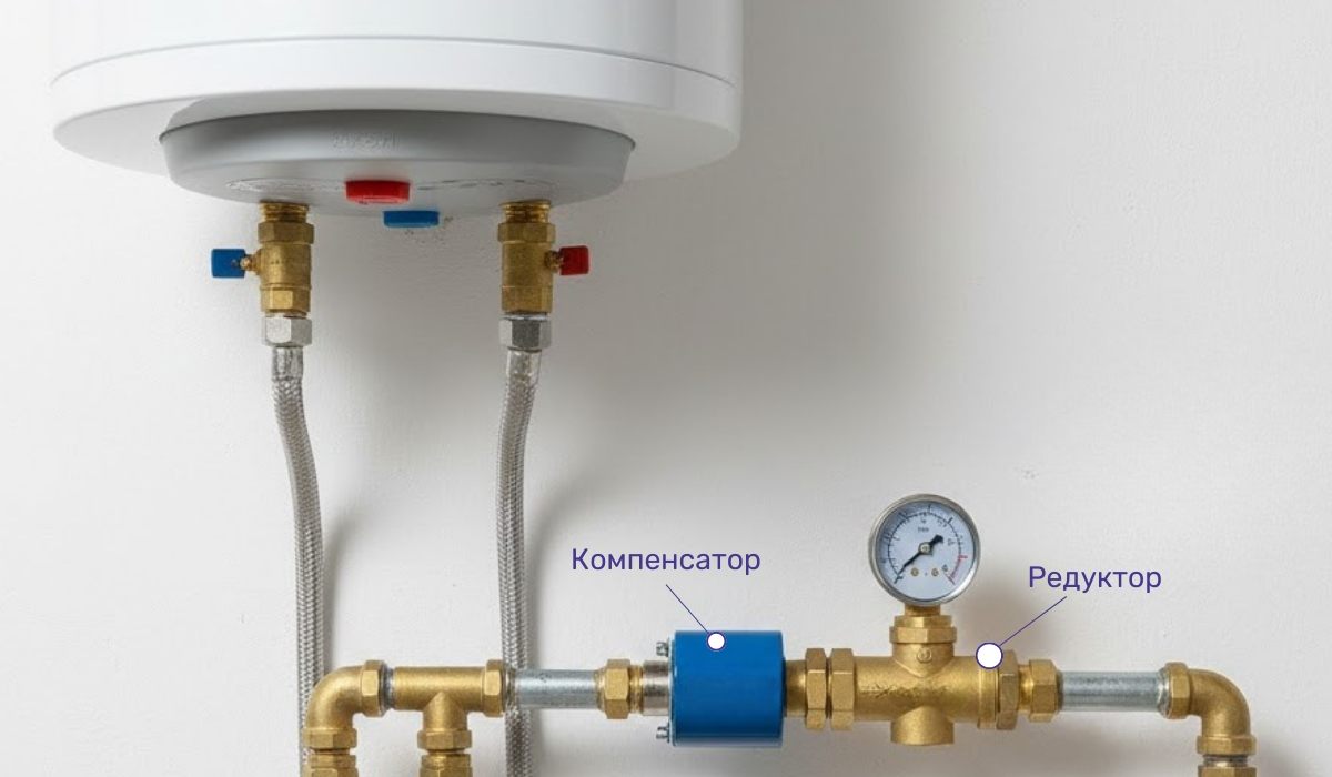 Установка компенсаторов гидроудара: на что обратить внимание при проектировании системы водоснабжения для бойлера