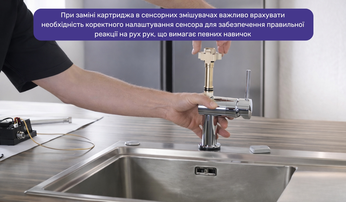 Змішувачі з сенсорами для кухні: що врахувати при заміні картриджа