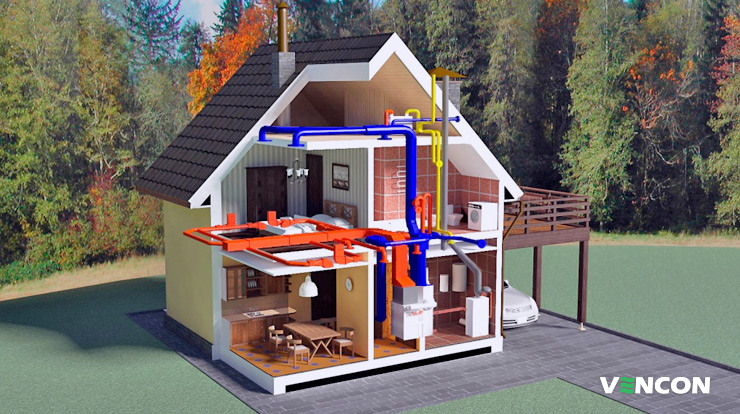 Приклад організації вентиляції в приватному будинку
