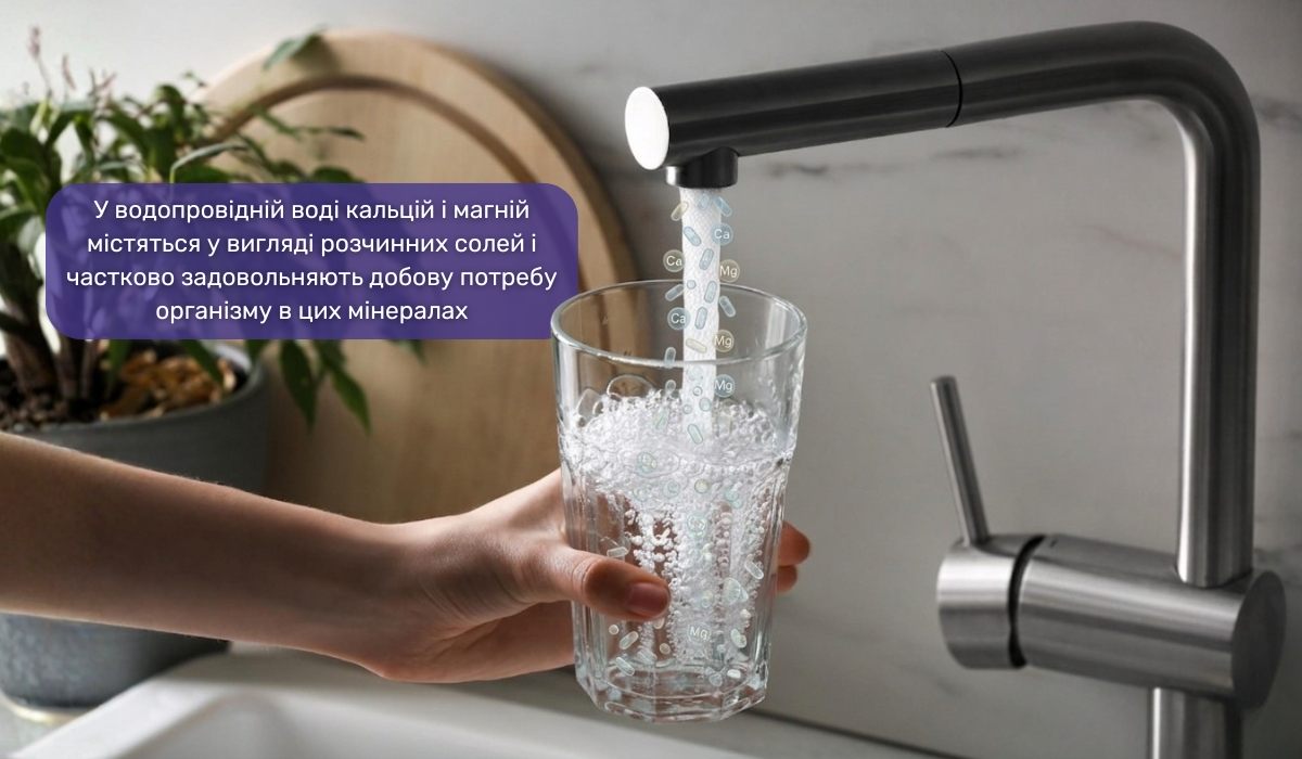 Кальцій і магній у водопровідній воді: користь чи шкода для організму?