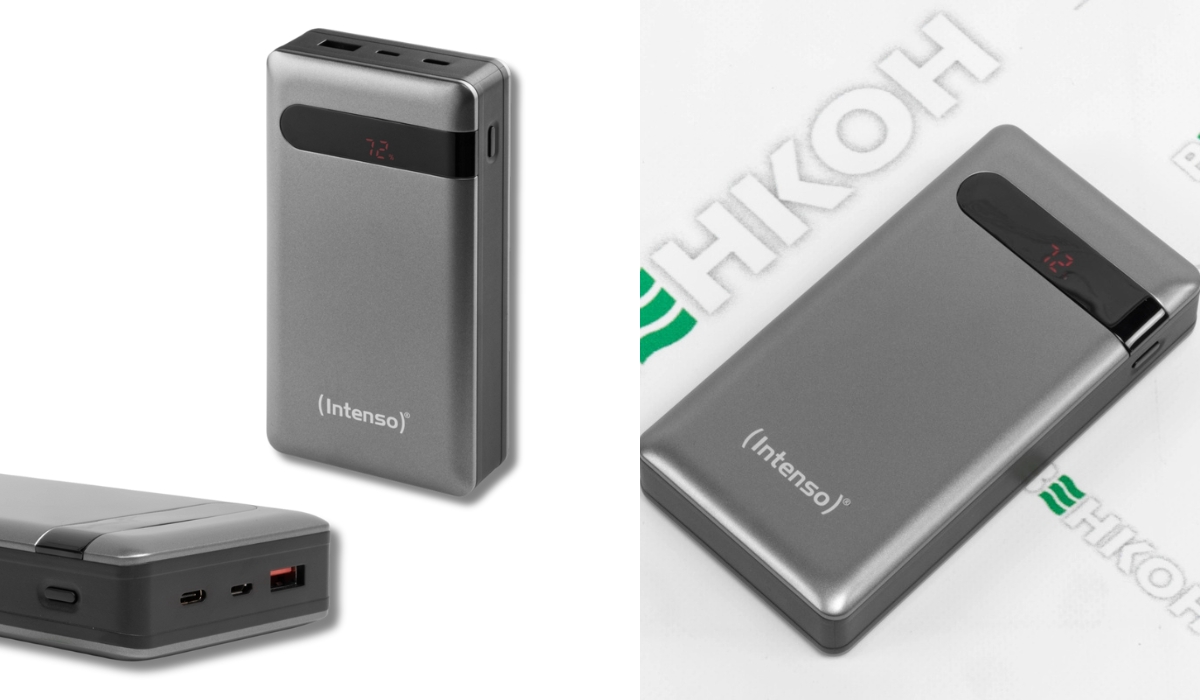 Intenso PD20000 20000 mAh Anthracite (7332354) - зручний і компактний повербанк у топі найкращих
