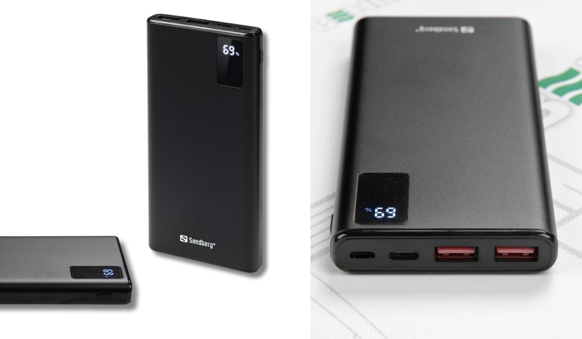 Sandberg 10000mAh, PD (20W), QC3.0, USB Type-C, USB-A*2 (420-58) - чудовий вибір серед кращих повербанків