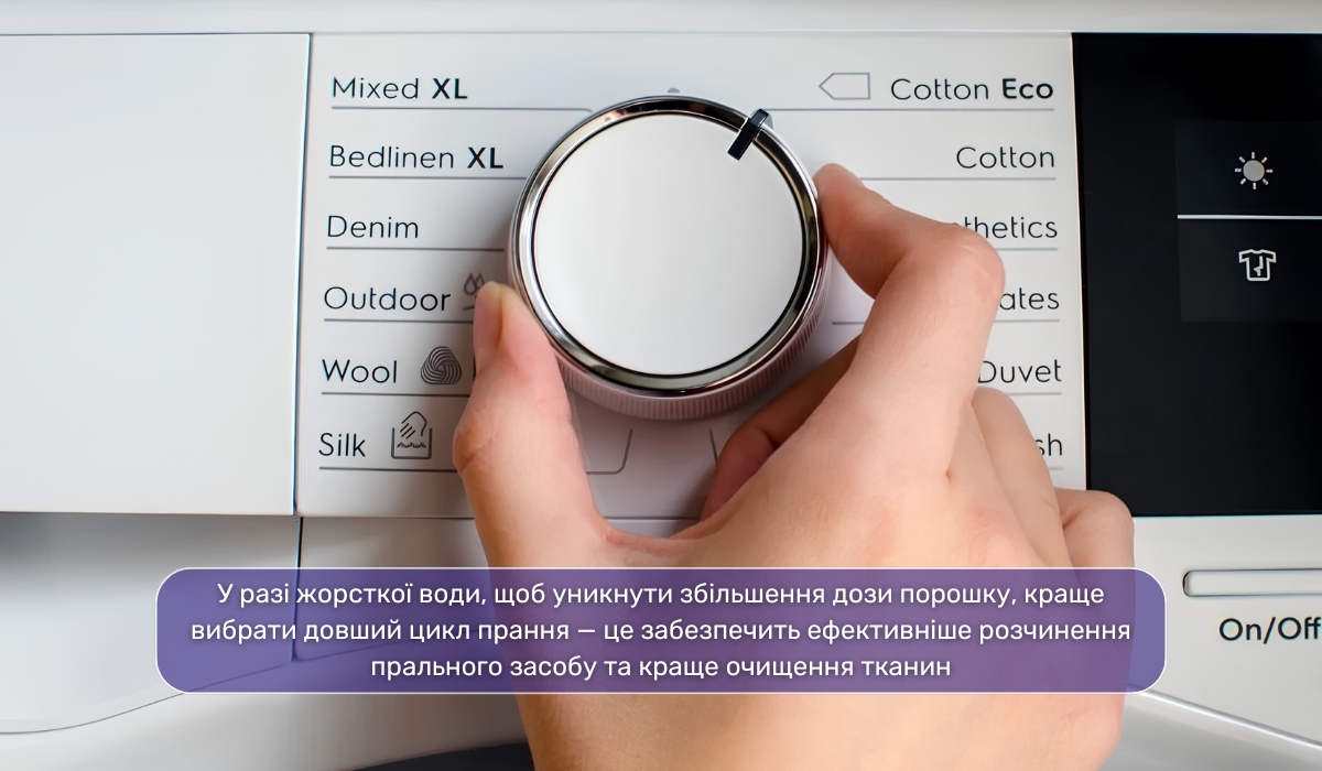 Дозування прального порошку у жорсткій та м’якій воді