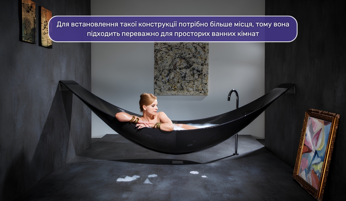 Підвісна ванна: особливості конструкції