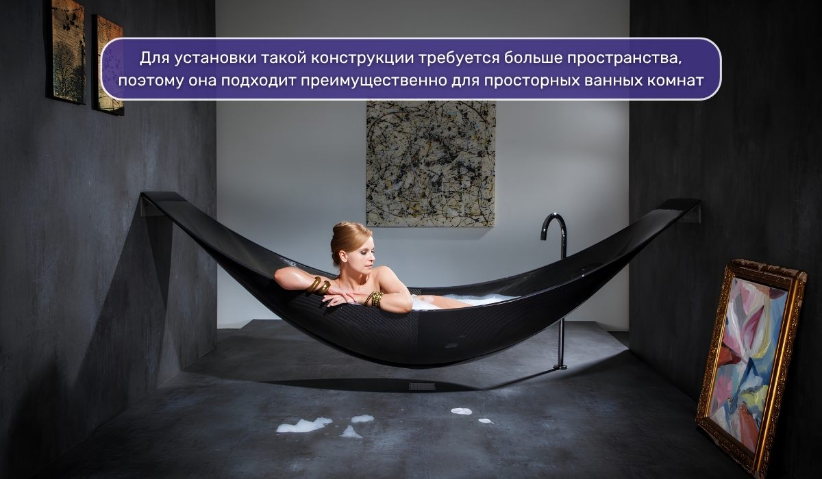 Подвесная ванна: особенности конструкции