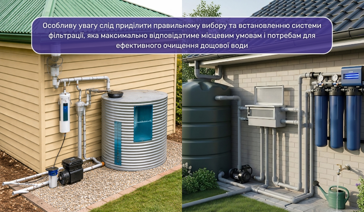 Система збору та фільтрації дощової води: на що слід звернути увагу