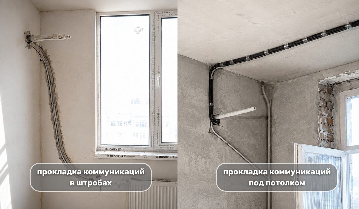 Монтаж кондиционера во время ремонта: способы прокладки трассы