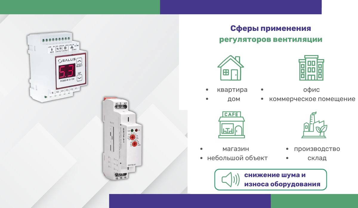 Сферы применения регуляторов вентиляции