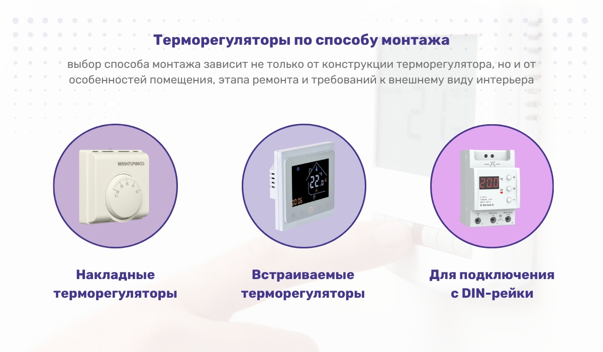 Терморегулятор по способу монтажа