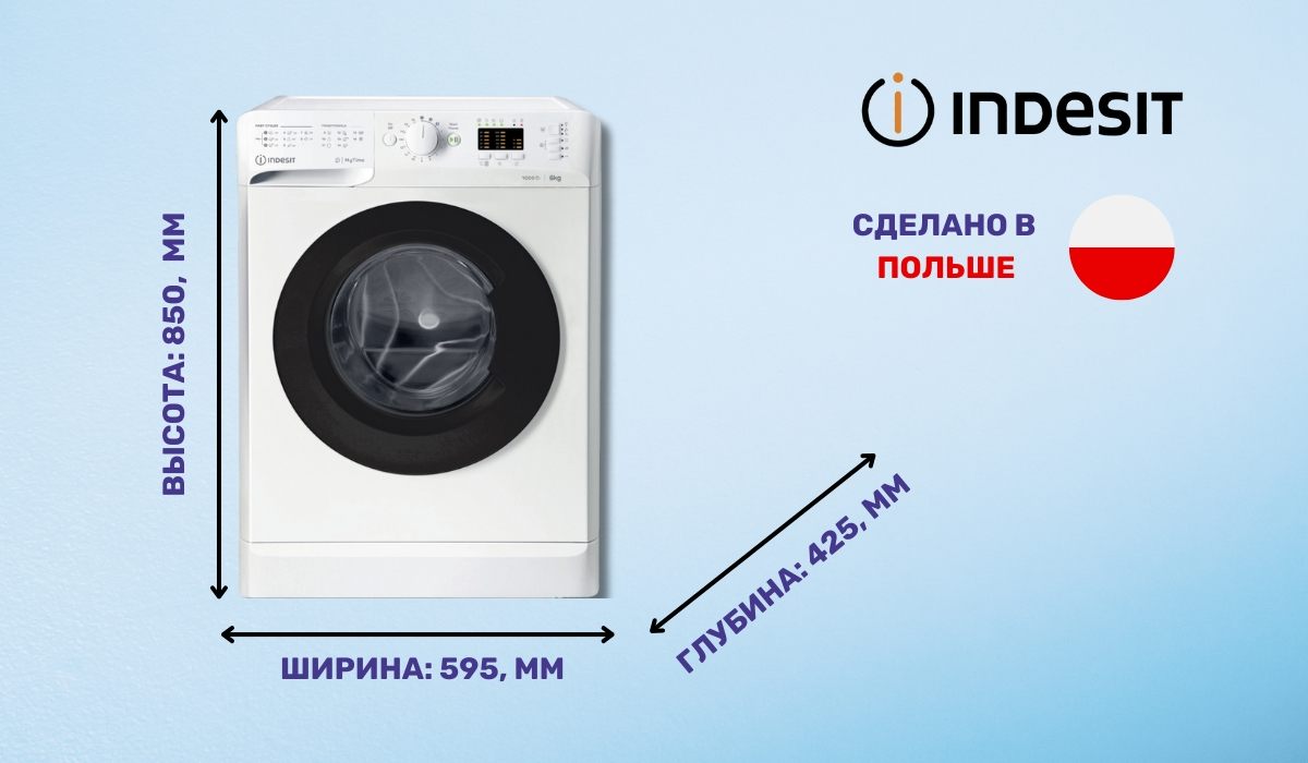 Indesit OMTWSA61053WKEU - хороший выбор в рейтинге стиральных машин