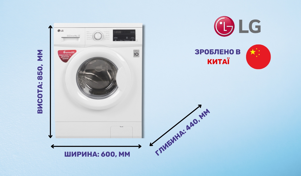 LG FH0J3NDN0 - надійна пральна машина в рейтингу пральних машин