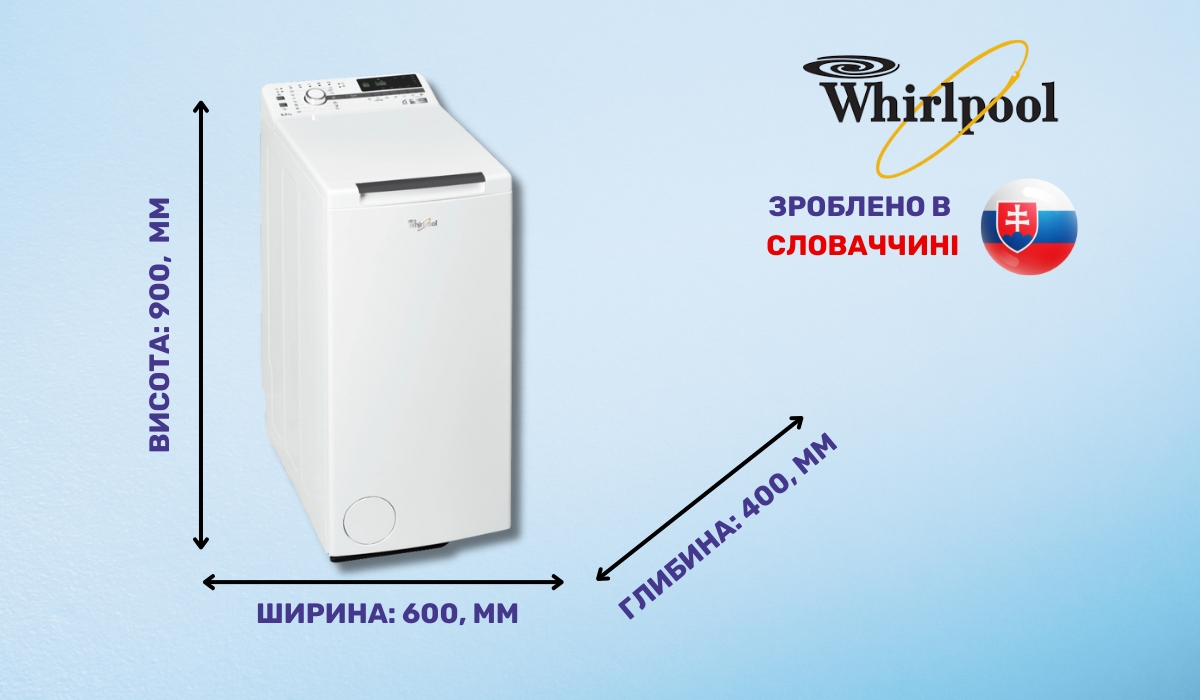 Надійна пральна машина - Whirlpool TDLR65230UA у рейтингу найнадійніших пральних машин
