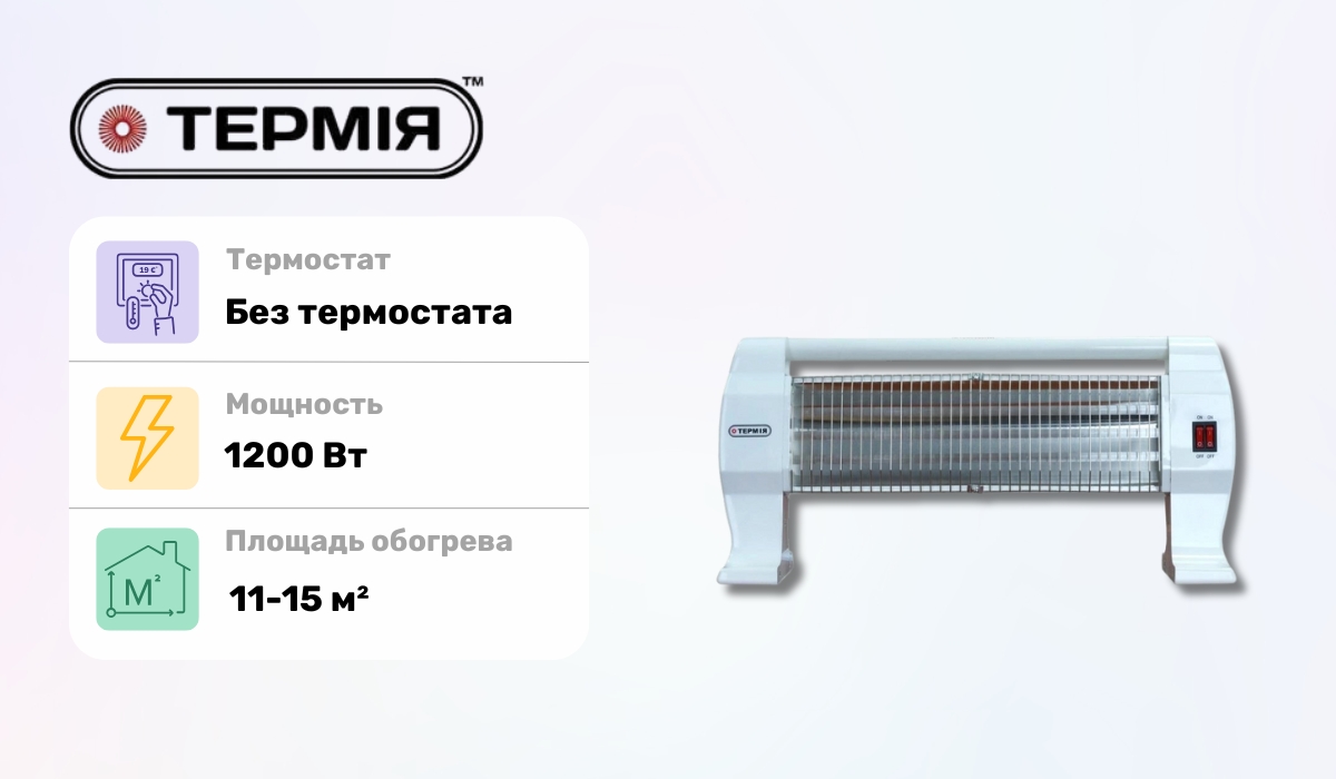В рейтинге инфракрасных обогревателей лучшая модель - Термия QH01